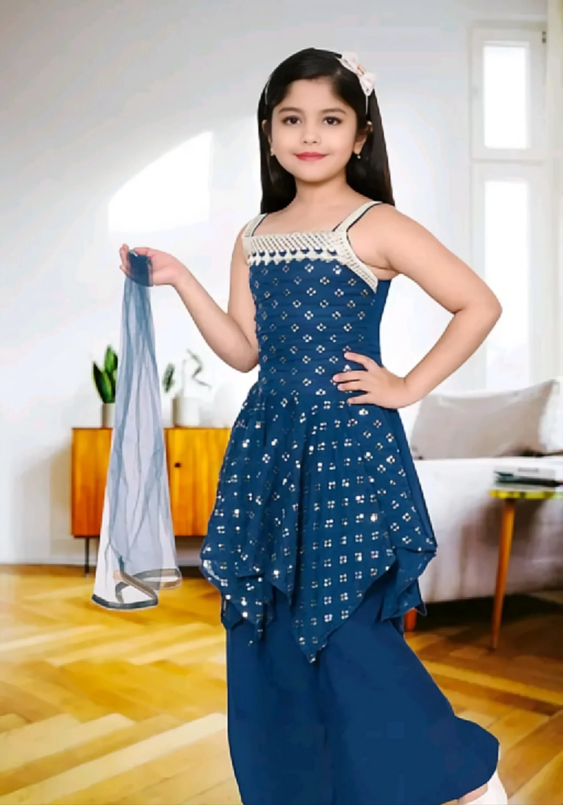 Girls ethnic gown shrara set