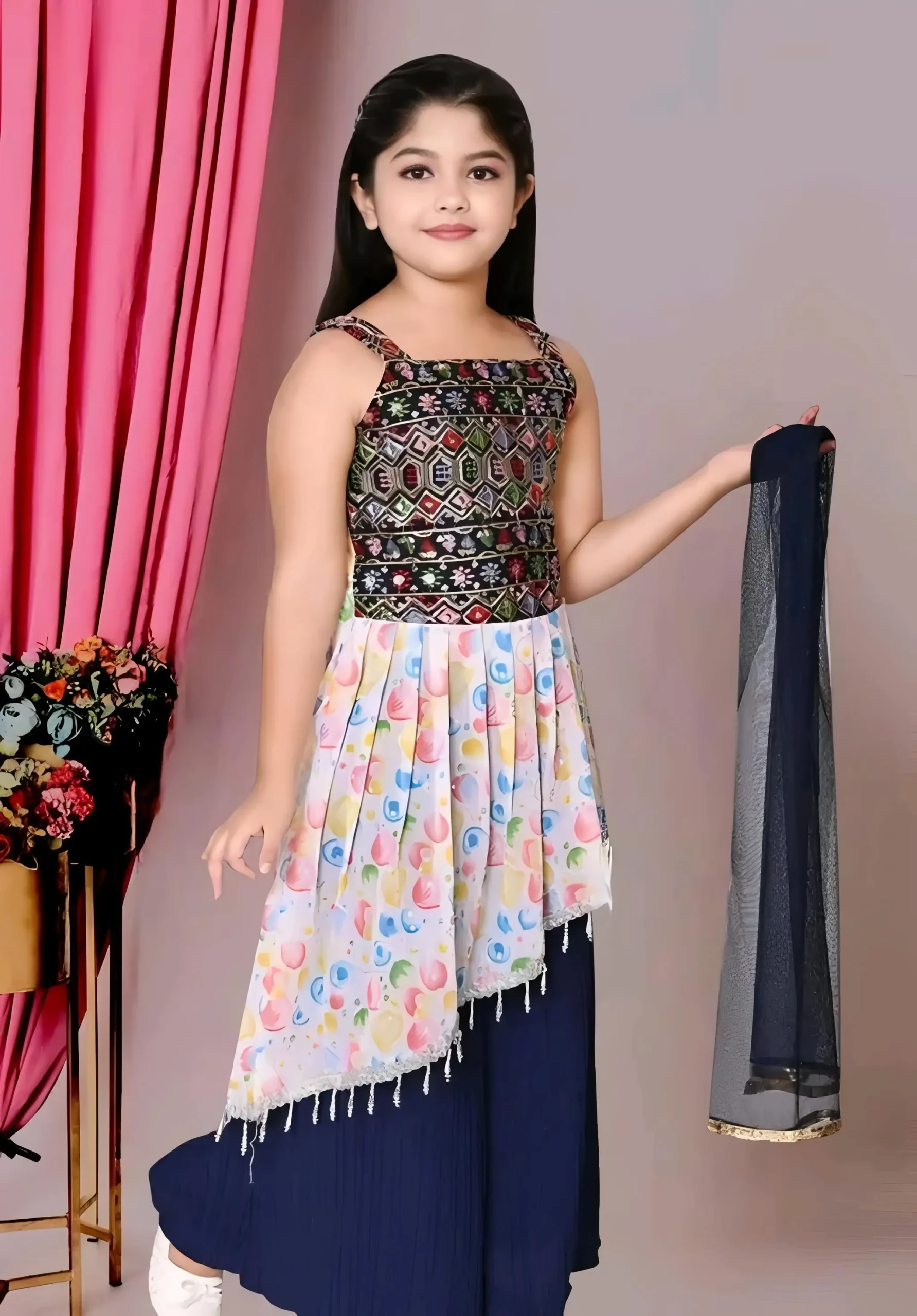 Girls plazo and suit set