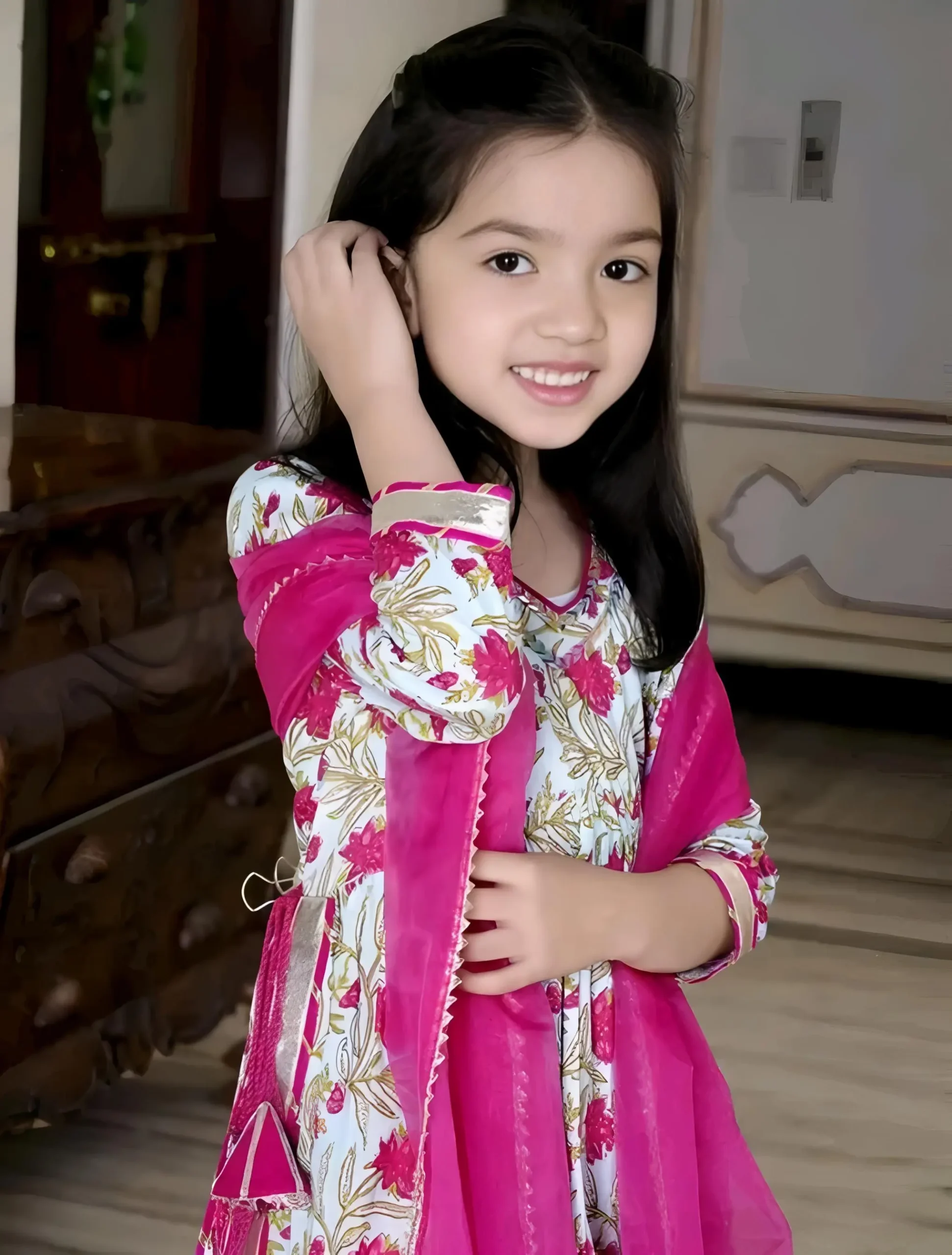 Girls plazo and suit set/color pink
