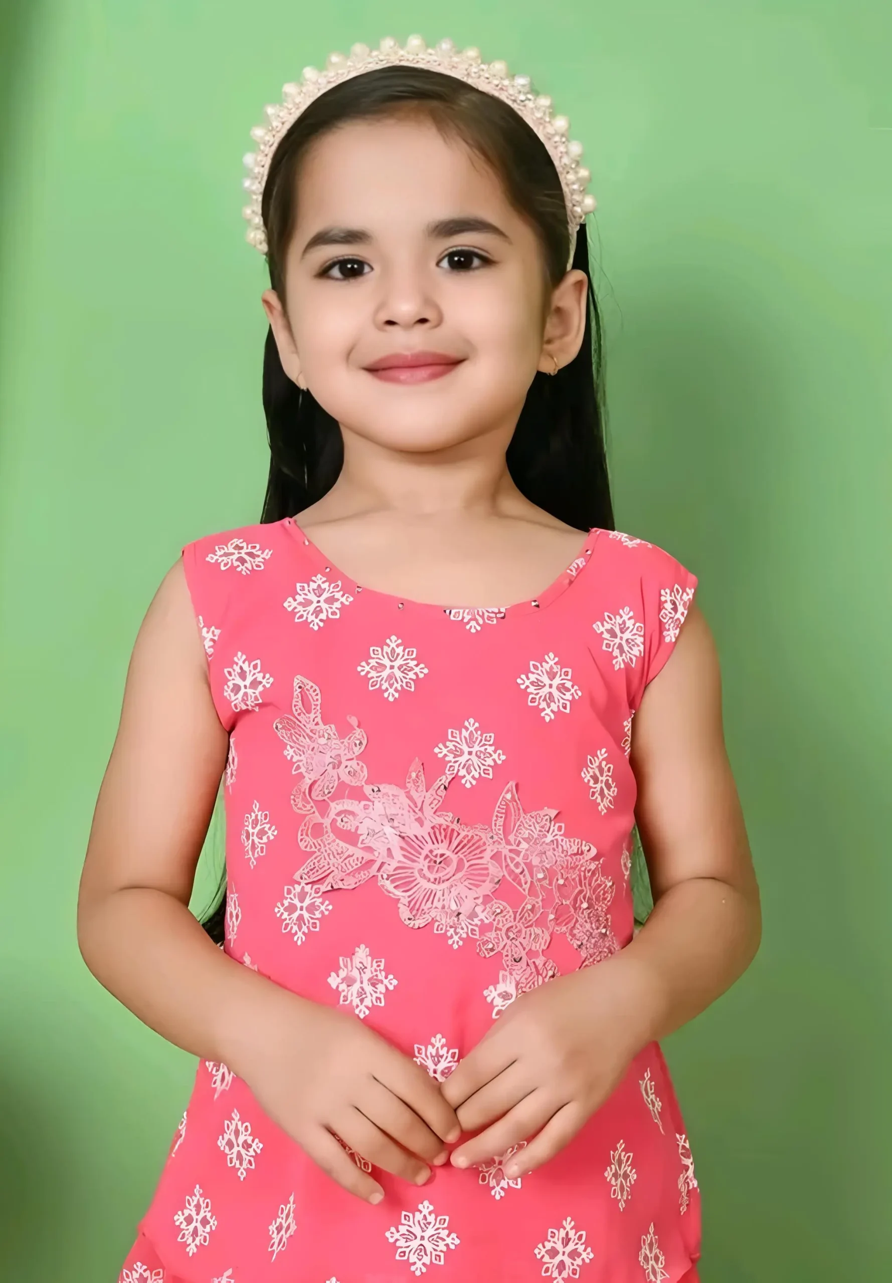 Girls plazo and suit set/color pink