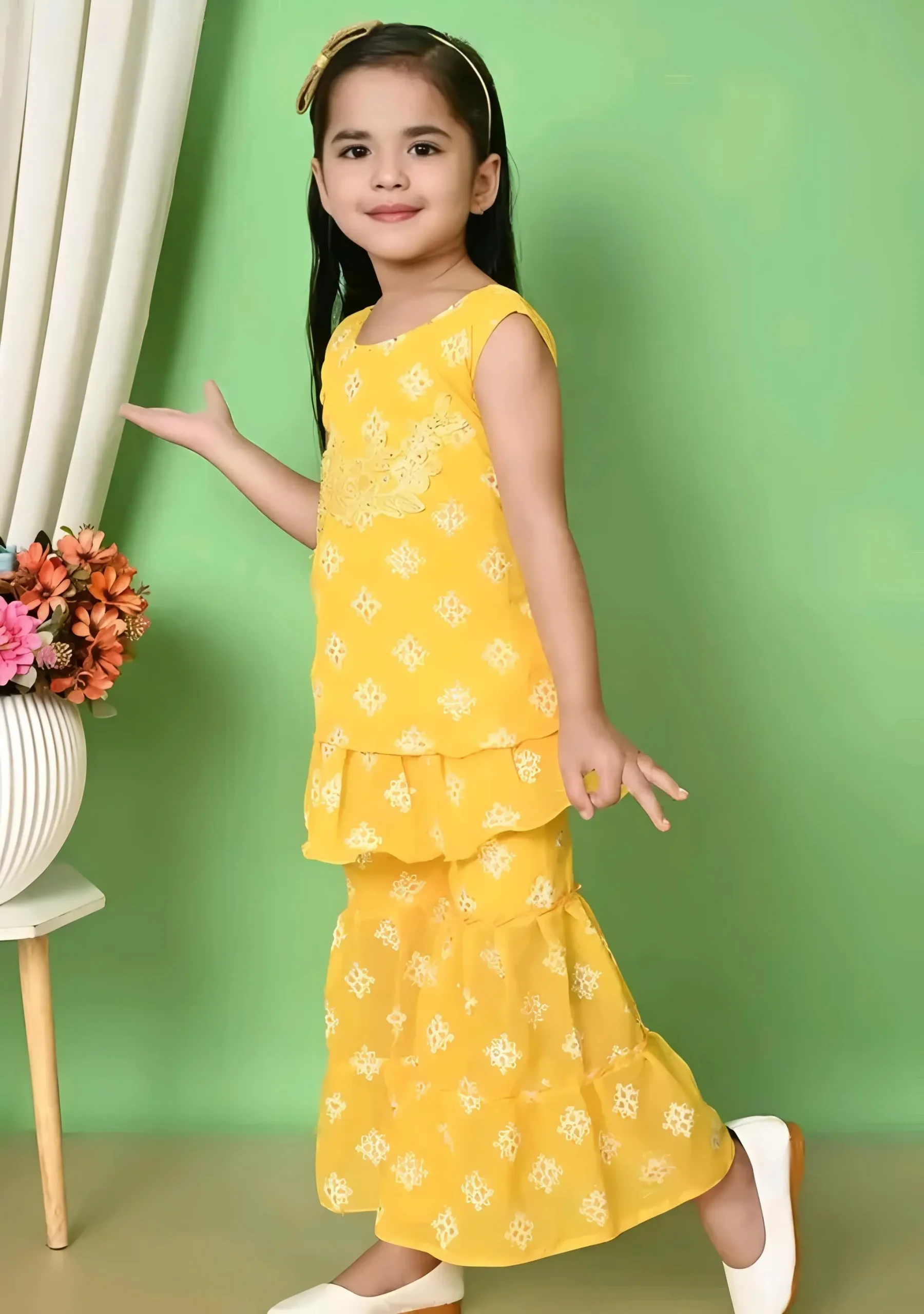 Cotton plazo kurta set