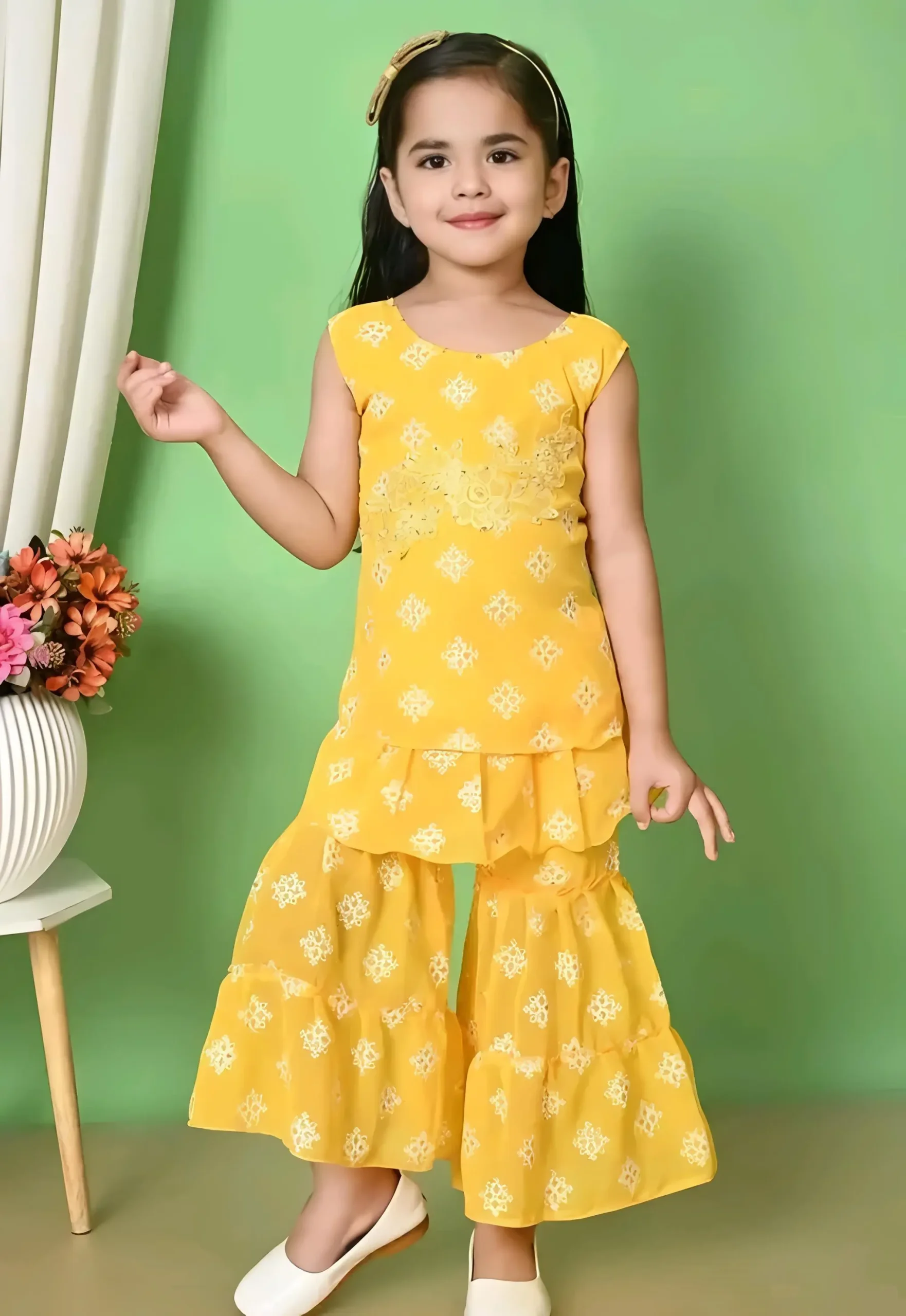 Cotton plazo kurta set