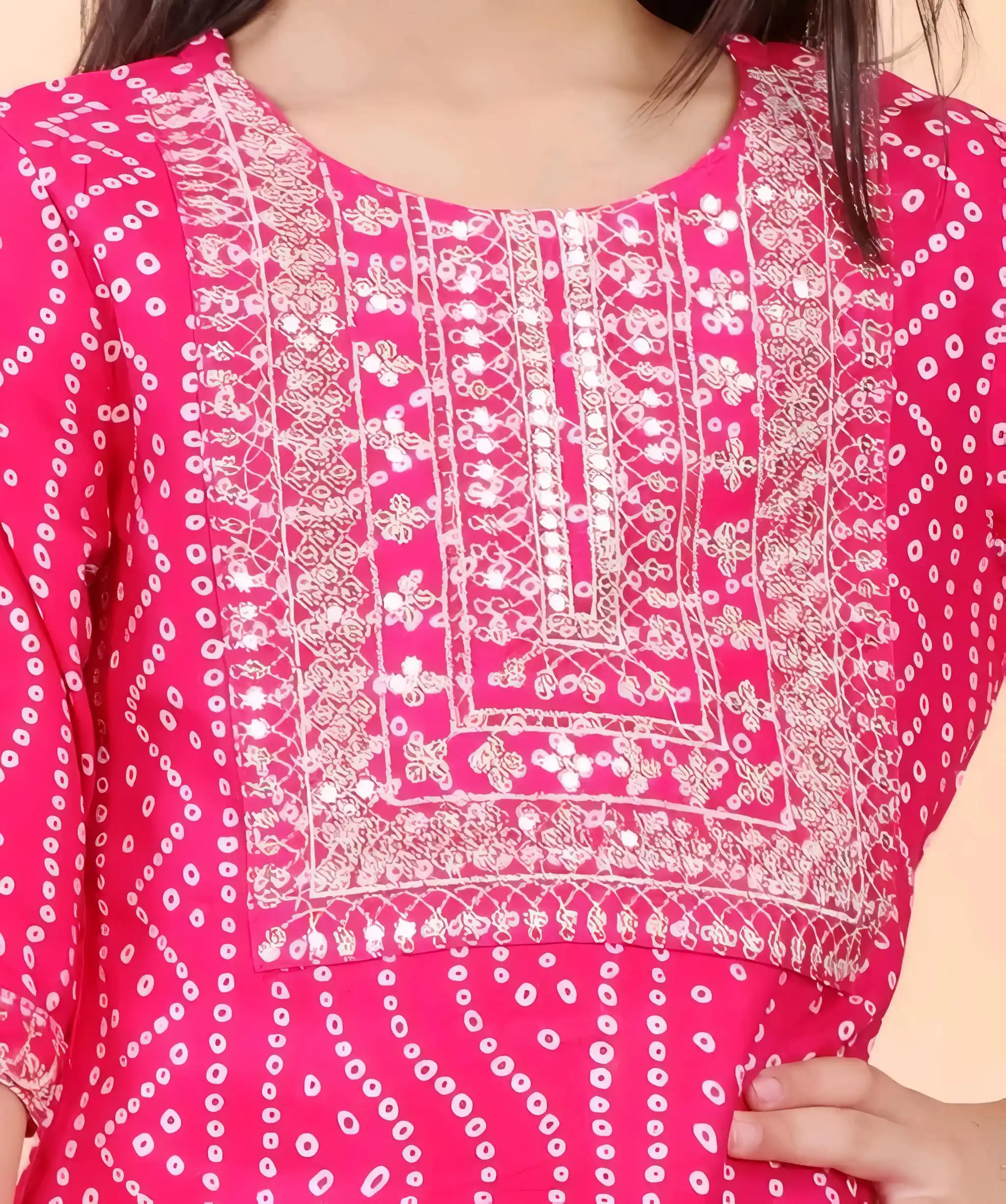 Printed rayon kurta set