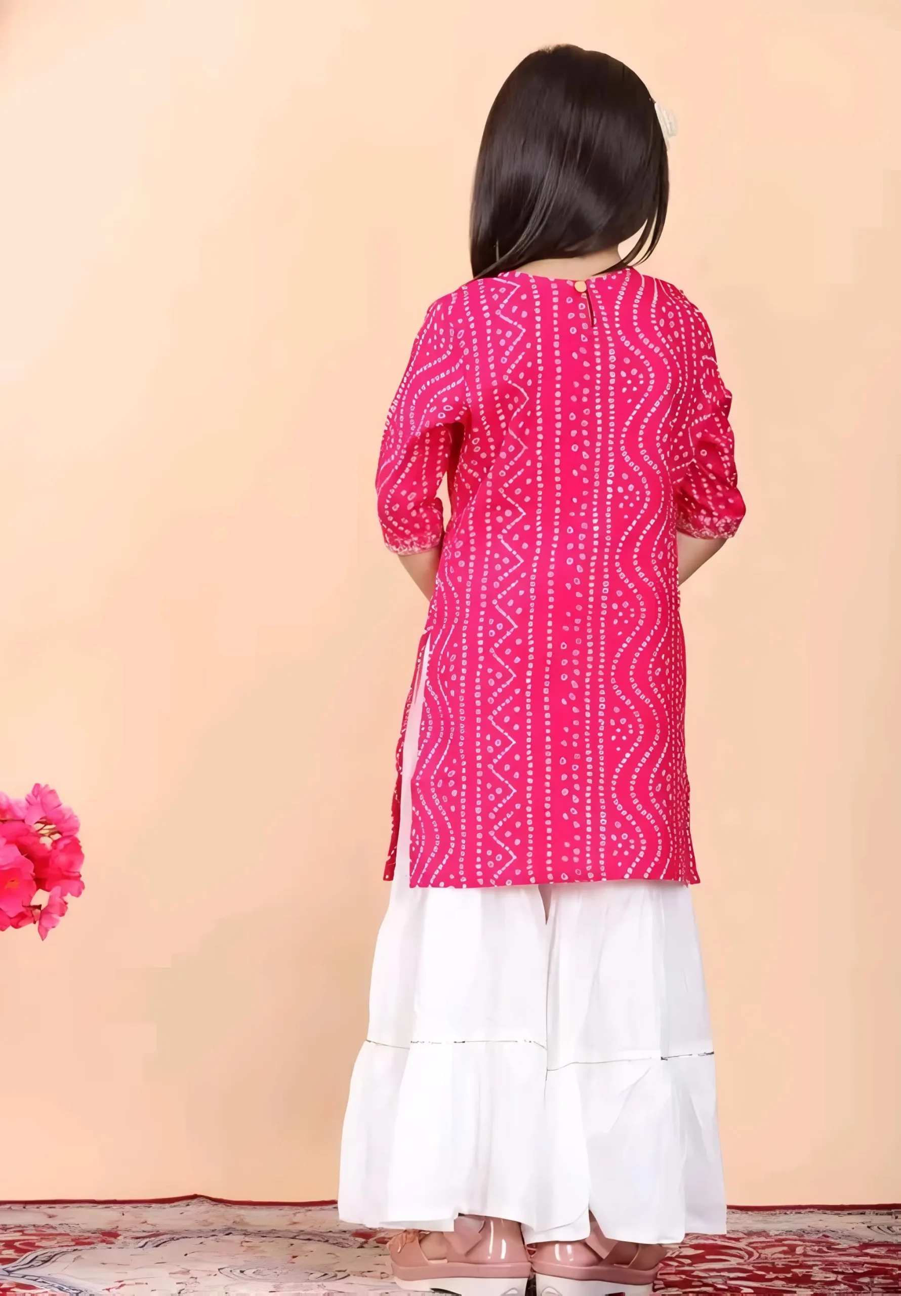 Printed rayon kurta set