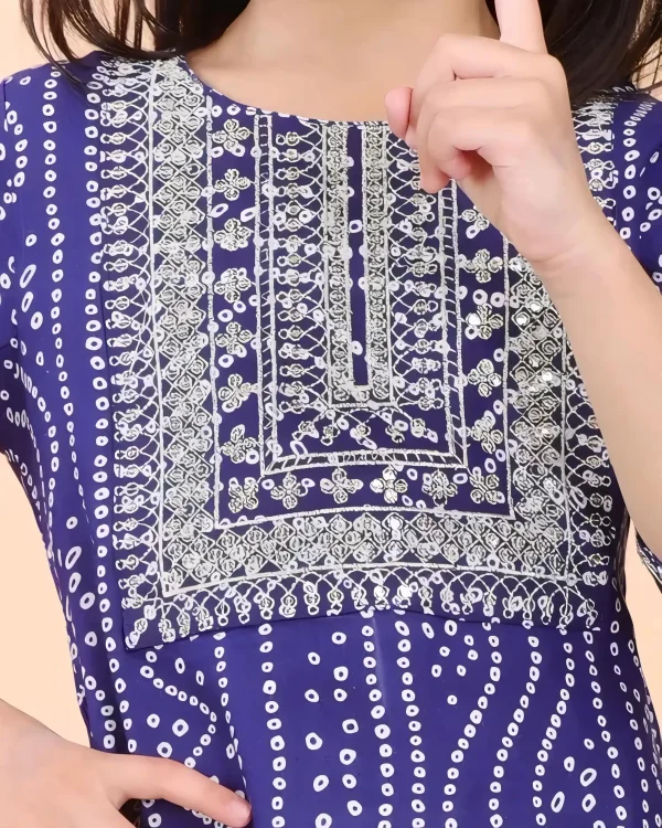Printed rayon kurta set