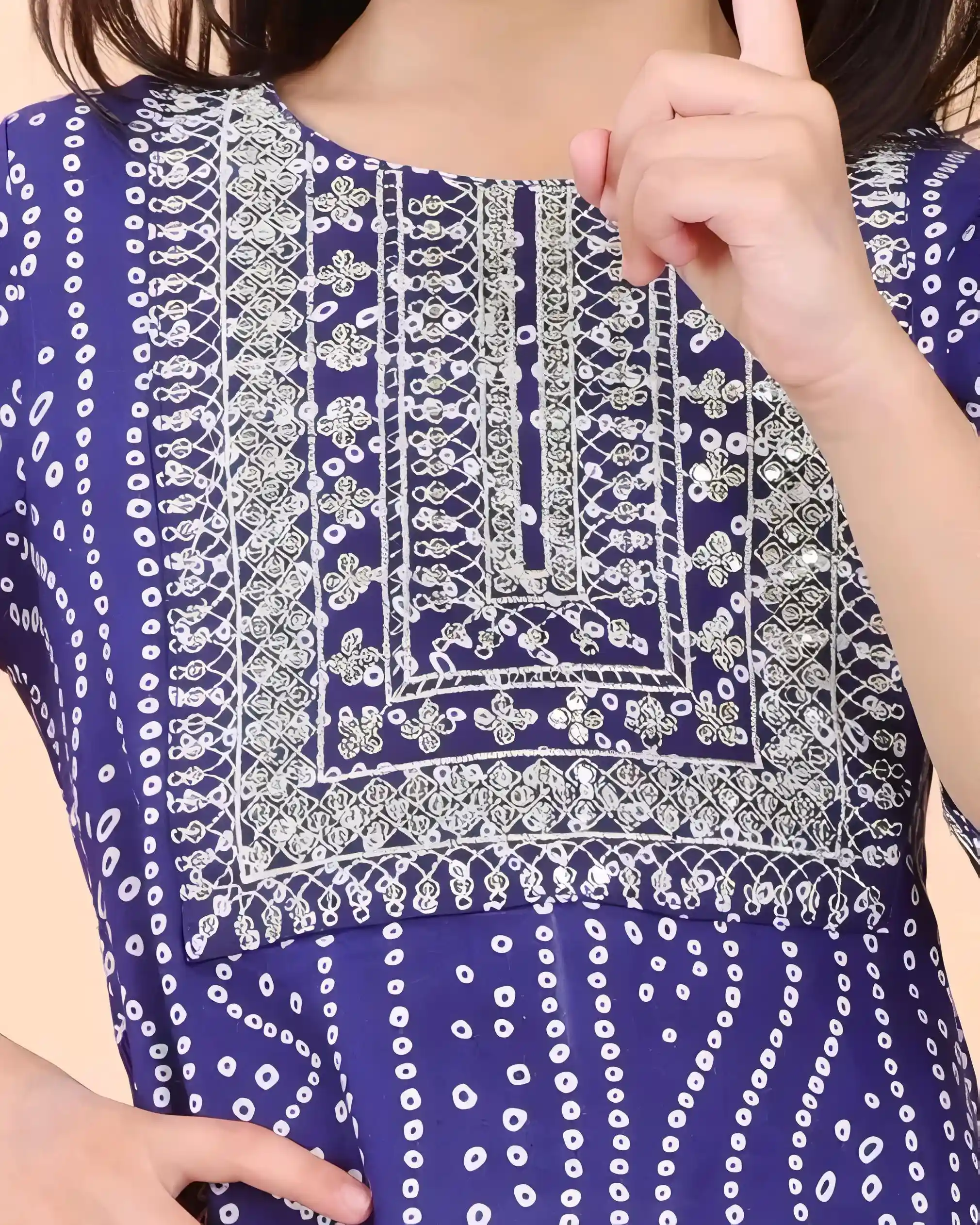 Printed rayon kurta set