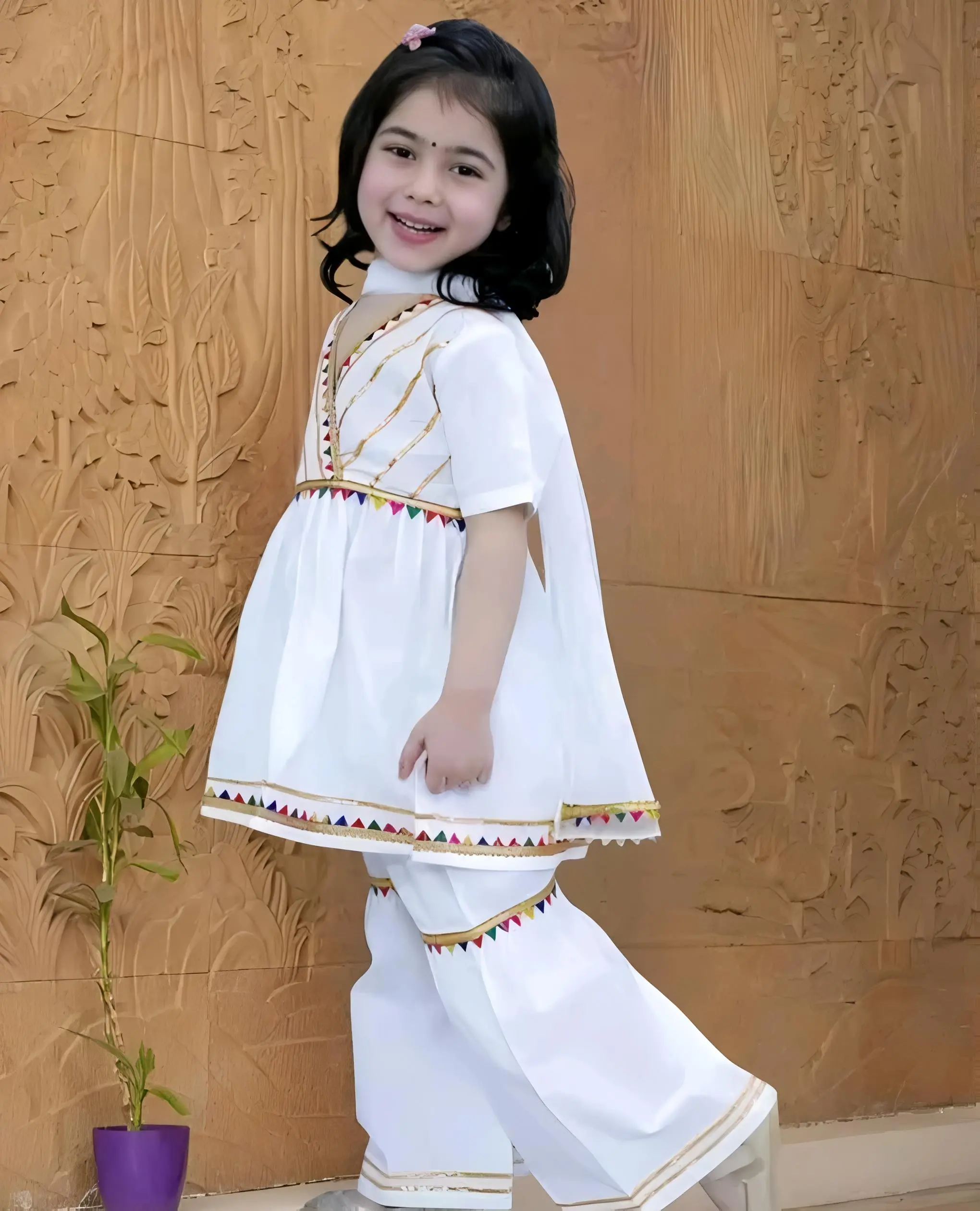 Stylish baby girl kurta set