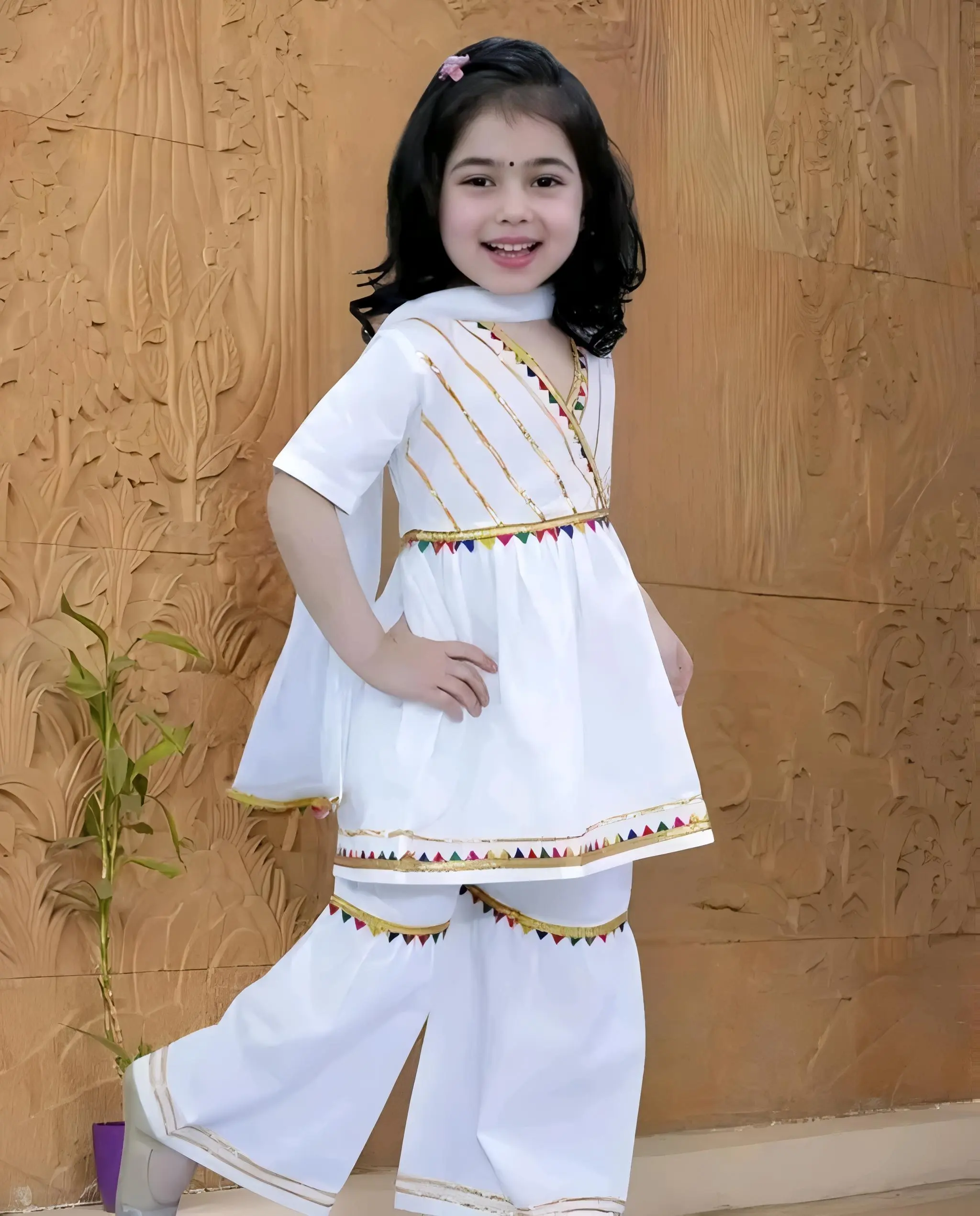 Stylish baby girl kurta set