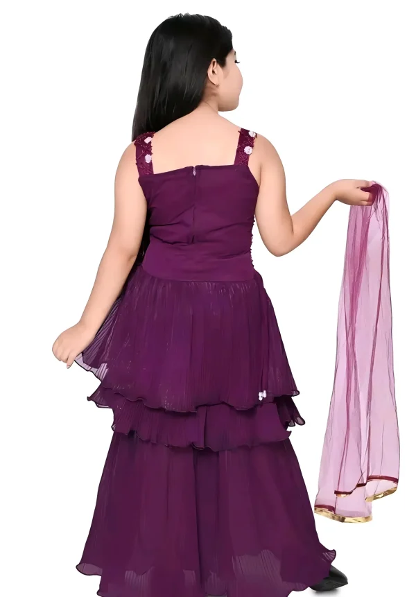 New trendy top plazo duppata set